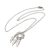 Non-Tarnish 201 Stainless Steel Pendnat Necklace with Cable Chains NJEW-E102-01P-03-2