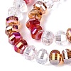 Electroplate Transparent Glass Beads Strands EGLA-N022-14A-B04-3