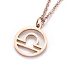 304 Stainless Steel Pendant Necklaces NJEW-Z004-04RG-1
