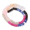 Glass & Natural White Shell & Dyed Howlite Beads Strands G-Z135-C09-2X4MM-5