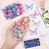 180Pcs 9 Style Two Tone Polyester Fabric Wings Crafts Decoration FIND-SC0004-16-3