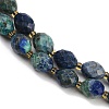 Natural Chrysocolla and Lapis Lazuli Beads Strands G-N342-149I-24-4