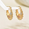 Brass Hollow Hoop Earrings NR0878-2-1