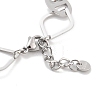 304 Stainless Steel Oval & Rhombus Link Chain Bracelets for Women BJEW-K249-01P-2