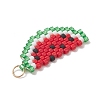 Fruit Theme Glass Seed Beaded Pendants PALLOY-MZ01357-02-2
