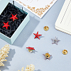 12Pcs Star Alloy Lapel Pin Backs for Backpack Clothes JEWB-FH0003-07B-4
