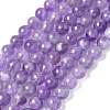 Natural Amethyst Beads Strands G-M445-8MM-01A-3