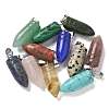 Natural & Synthetic Mixed Gemstone Pointed Pendants G-B127-18P-1