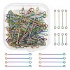 60Pcs 3 Style Ion Plating(IP) 304 Stainless Steel Eye Pins STAS-LS0001-62MC-2