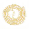 Baking Paint Transparent Glass Beads Strands DGLA-N011-4mm-02-2