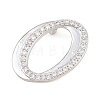 Brass Micro Pave Clear Cubic Zirconia Pendants CU-CBA8481-01P-O-2
