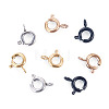 8Pcs 4 Colors 304 Stainless Steel Spring Ring Clasps STAS-TADJ001-09-3