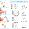 150Pcs 3 Style Plastic Clip-on Earring Findings KY-SC0001-72-2