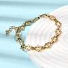 304 Stainless Steel Link Chain Bracelet & Necklace Jewelry Sets SJEW-L199-20G-3