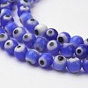 Handmade Evil Eye Lampwork Beads Strands LAMP-J082-04-4mm-3