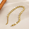 304 Stainless Steel Butterfly Link Chain Bracelets for Women WG8B455-02-3