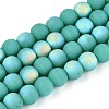 Frosted Opaque Glass Beads Strands GLAA-T032-P6mm-MBB12A-1
