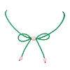 Glass Seed Pendant Necklaces for Women NJEW-MZ00031-04-1