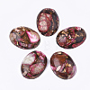 Assembled Synthetic Imperial Jasper and Bronzite  Cabochons G-S329-080G-1