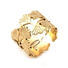 304 Stainless Steel Adjustable Open Cuff Rings for Women RJEW-U060-03E-G-2