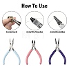 3Pcs 3 Styles 45# Steel Jewelry Pliers PT-FS0001-01-2