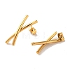 PVD Vacuum Plating 304 Stainless Steel Stud Earrings EJEW-C085-10G-2