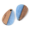 Opaque Resin & Walnut Wood Pendants RESI-S389-027A-C-3