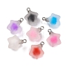 Frosted Resin Star Pendants RESI-U002-08-1