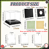 Transparent Acrylic Tennis Display Cases with Black Base ODIS-WH0030-299-2