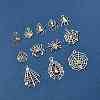 12Pcs 12 Styles Tibetan Style Alloy Pendants FIND-FS0004-67-7