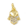 Brass Micro Pave Cubic Zirconia Charm ZIRC-F132-87G-1