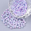 Rainbow ABS Plastic Imitation Pearl Beads X1-OACR-Q174-8mm-01-1