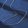 Brass Cable Chain Necklaces NJEW-D302-82P-2