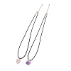 Nuggets Natural Amethyst Pendant Necklace LS-NJEW-WH0002-08-2