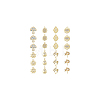 48Pcs 8 Styles Rack Plating Alloy Charms FIND-DC0002-78-8