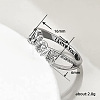 Brass Micro Pave Cubic Zirconia Finger Rings for Women FS-WG11F27-03-2