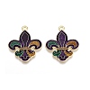 Carnival/Mardi Gras Theme Alloy Enamel & Glitter Powder Pendants ENAM-T020-53D-RS-1