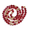 Baking Paint Electroplate Transparent Glass Beads Strands EGLA-Q136-04A-06-2