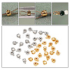 40Pcs 2 Colors Brass Crimp Beads KK-AR0003-27-5