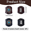 2Pcs 2 Colors Leather & Alloy & Synthetic Turquoise Scarf Clips AJEW-CL0005-24C-2