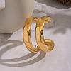 European Style 304 Stainless Steel Double Layers Open Cuff Bangles for Women EH8153-7