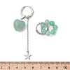 Valentine's Day Heart 304 Stainless Steel Hoop Earrings EJEW-TA00799-01-4