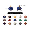 Yilisi 30Pcs 15 Colors Natural Gemstone Charms G-YS0001-01-19