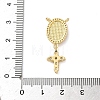 Brass Micro Pave Cubic Zirconia Pendants KK-P334-20G-3