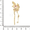 Brass Pink Cubic Zirconia Big Pendants KK-E803-06G-3