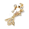 Brass Micro Pave Cubic Zirconia Pendants KK-K375-27G-21-2