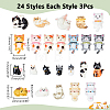 72Pcs 24 Styles Halloween Theme Opaque Resin Cabochons CRES-ME0001-09-2
