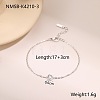 304 Stainless Steel Pave Cubic Zirconia Link Bracelets WGE95FE-06-1