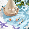 4Pcs Round Handmad Natural Pearl Woven Beads PEAR-BC0001-04-5