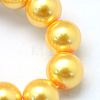 Baking Paint Pearlized Glass Pearl Round Bead Strands LS-HY-Q003-10mm-56-3